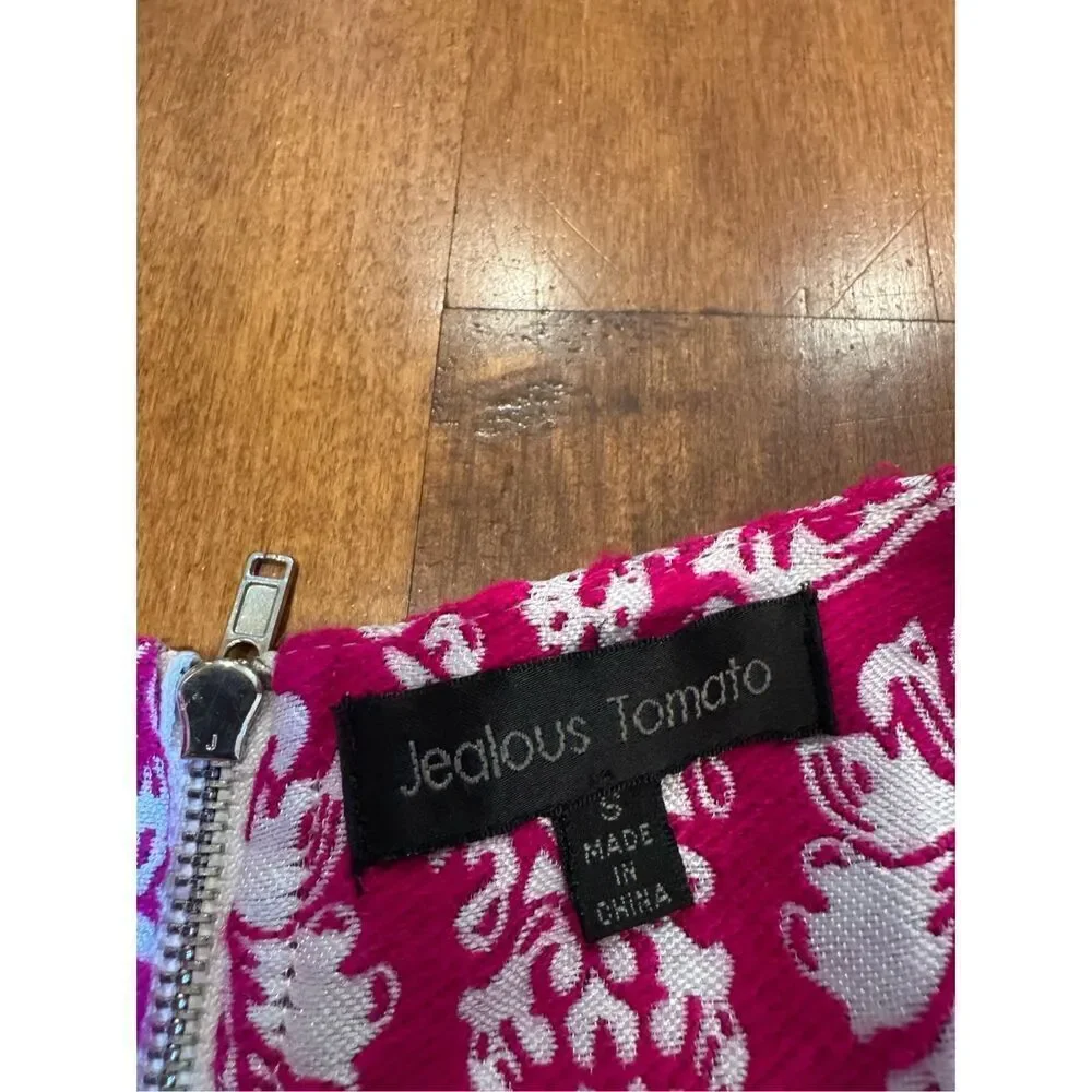 Woman’s jealous tomato pink crop dressy top size small